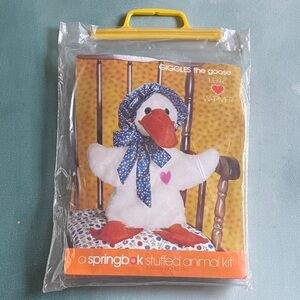 Vintage Springbok Stuffed Animal Kit Giggles The Goose 13” Crafts